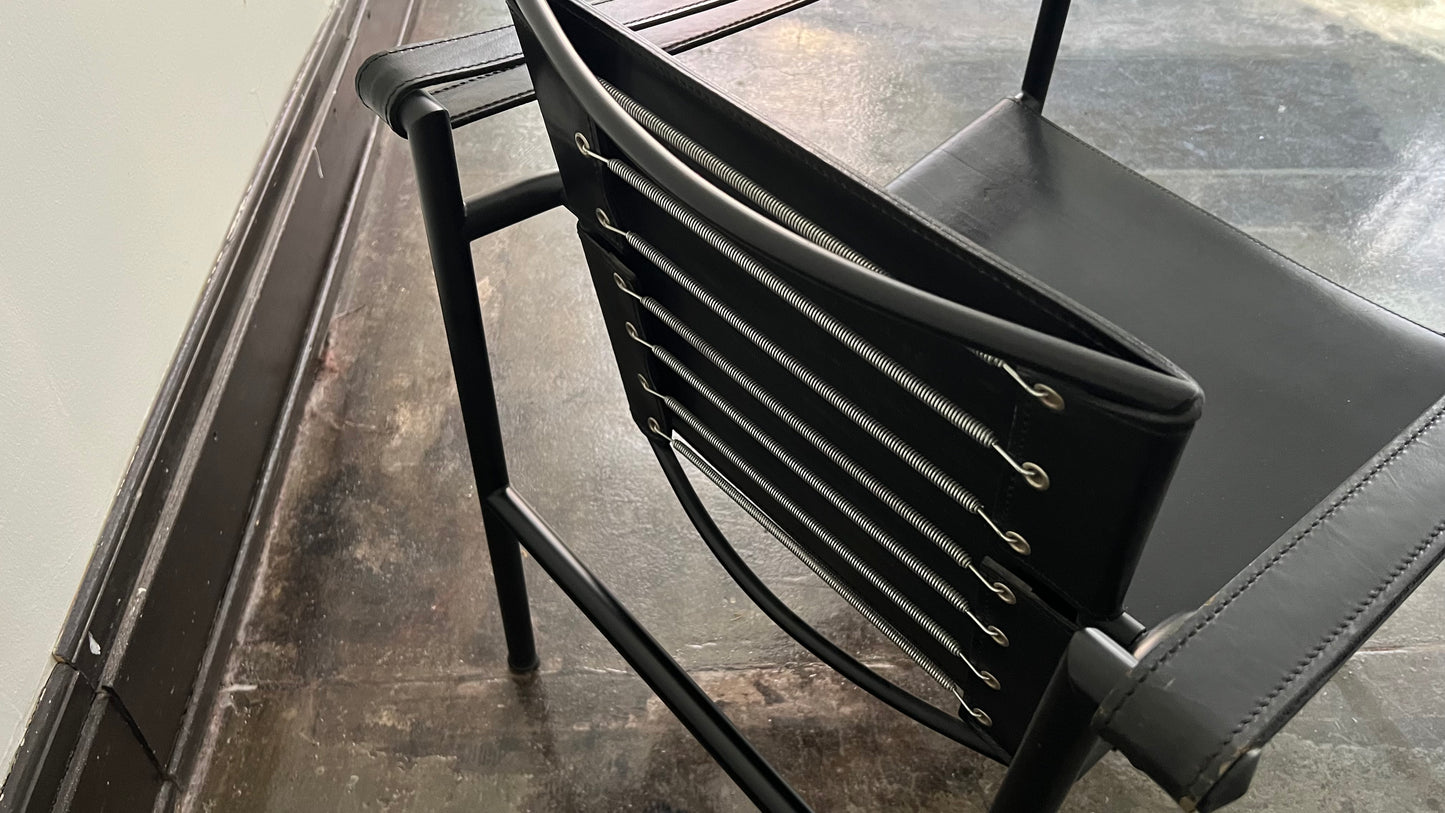 LC1 Chairs by Le Corbusier, Pierre Jeanneret, and Charlotte Perriand for Cassina (Pair)