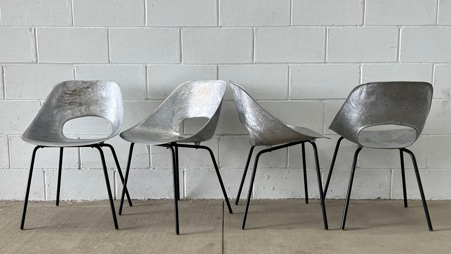 Tulipe Chairs by Pierre Guariche for Steiner (Set of 4)