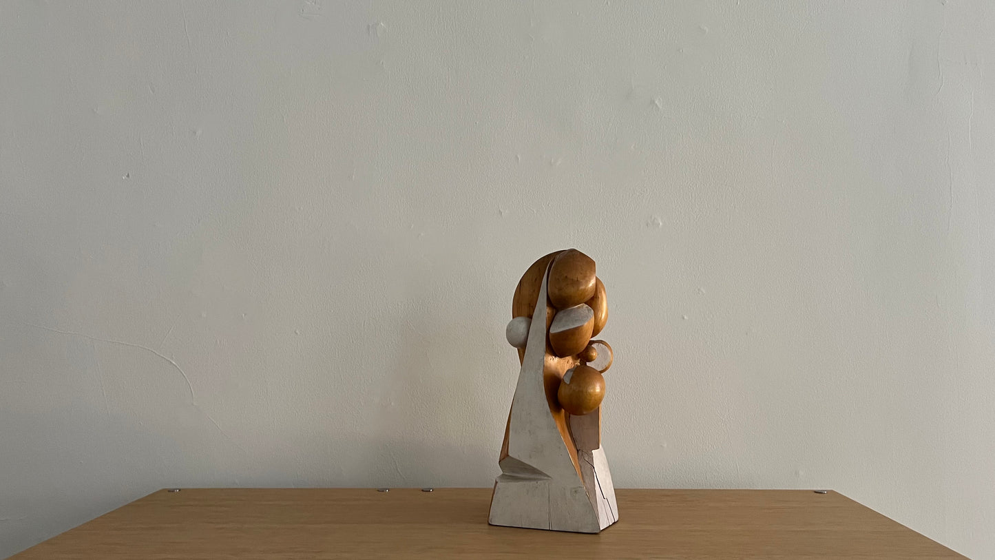 Primitive Free Form Sculpture, Signed AR