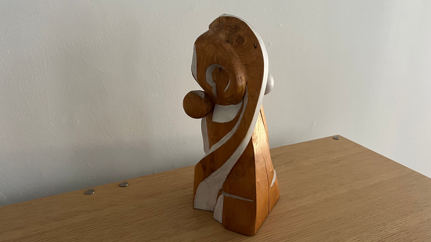 Primitive Free Form Sculpture, Signed AR