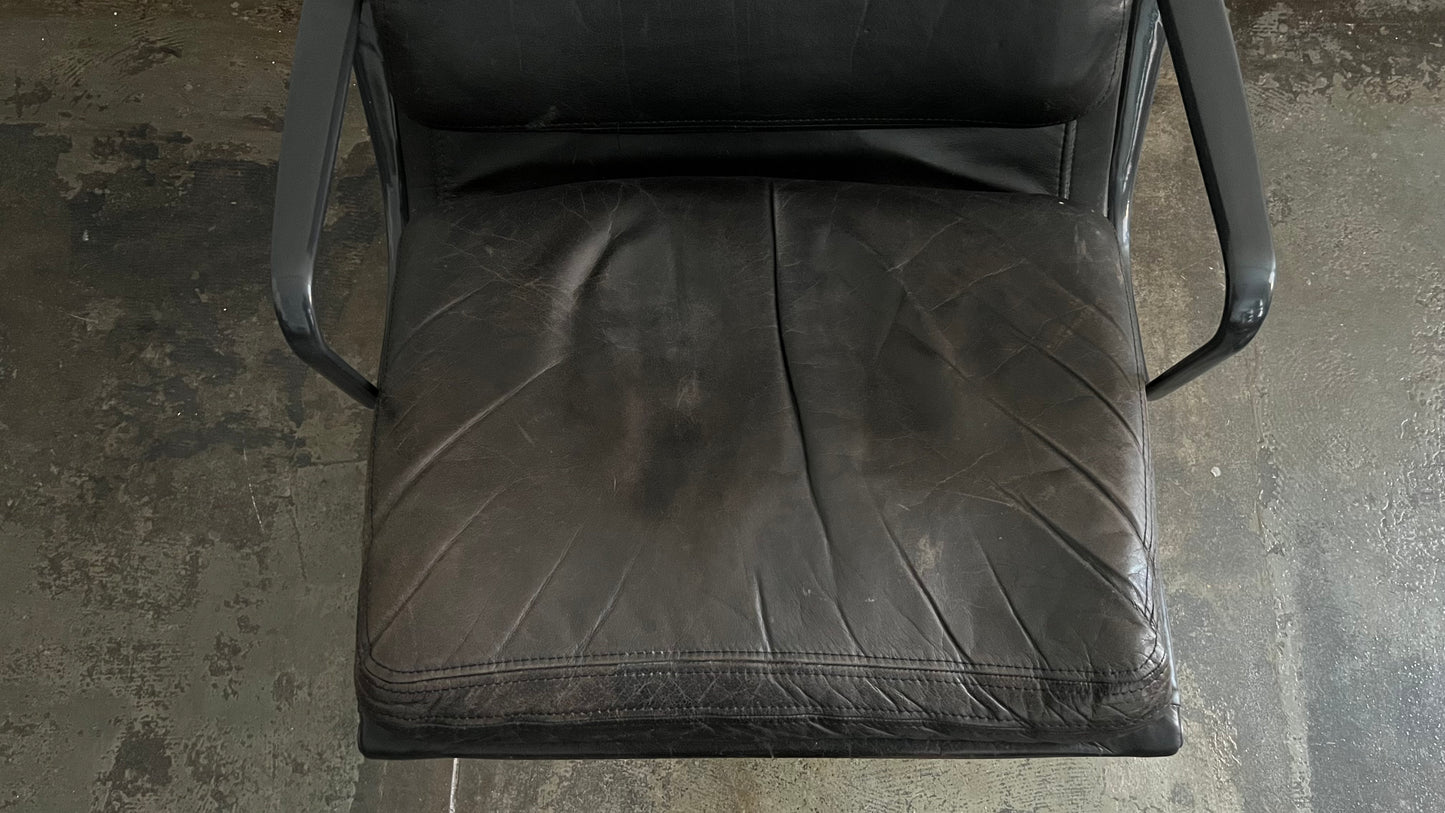 Soft Pad Lounge Chair with Ottoman by Ray and Charles Eames for Herman Miller