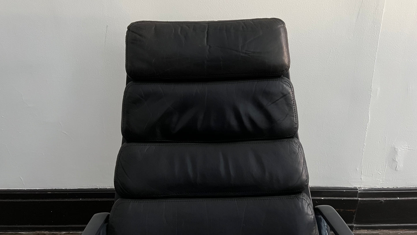 Soft Pad Lounge Chair with Ottoman by Ray and Charles Eames for Herman Miller