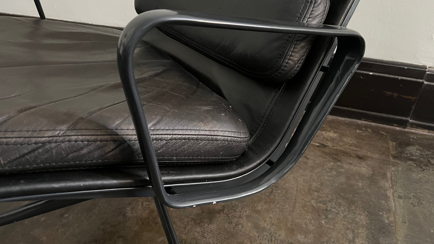 Soft Pad Lounge Chair with Ottoman by Ray and Charles Eames for Herman Miller