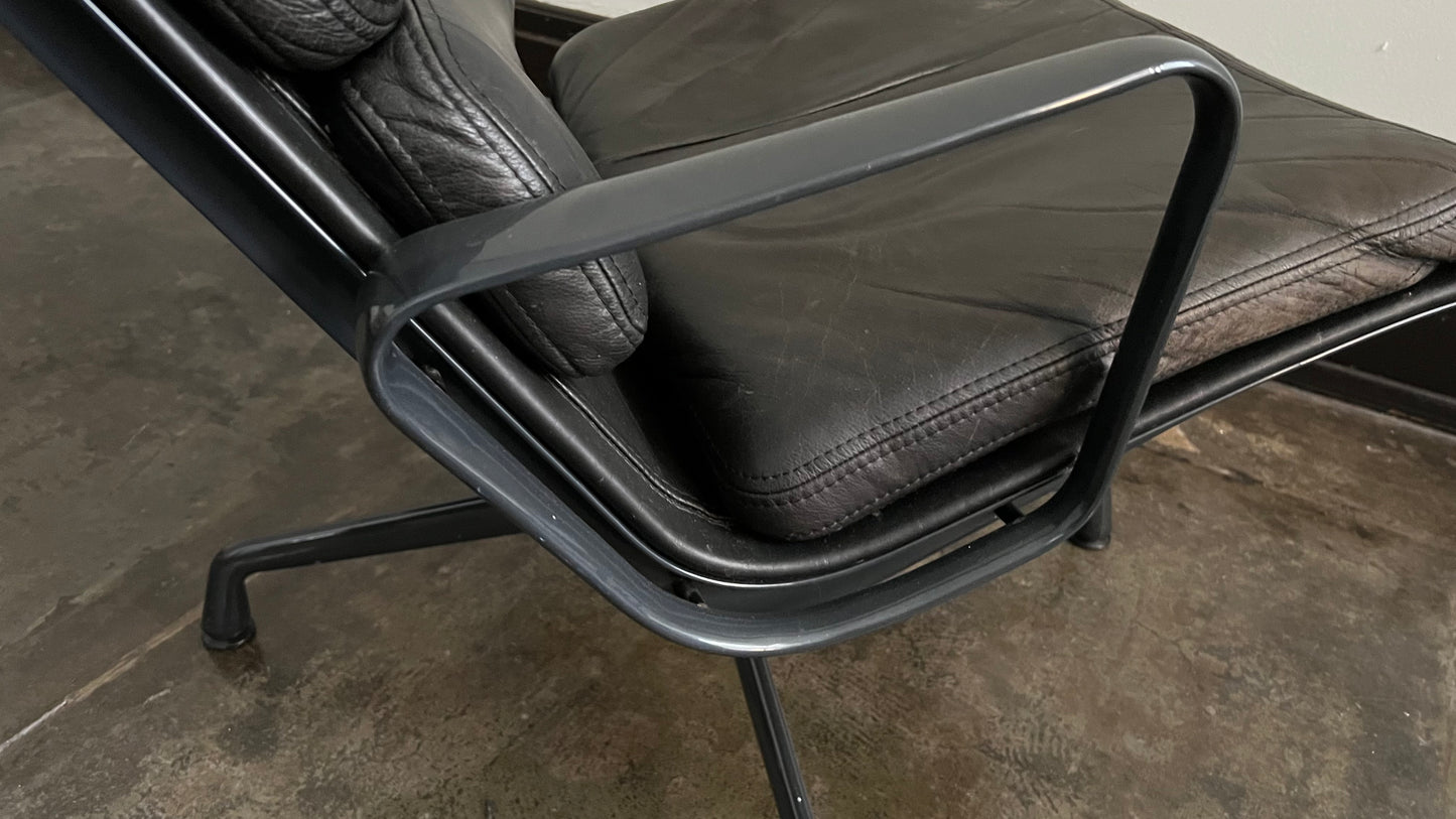 Soft Pad Lounge Chair with Ottoman by Ray and Charles Eames for Herman Miller